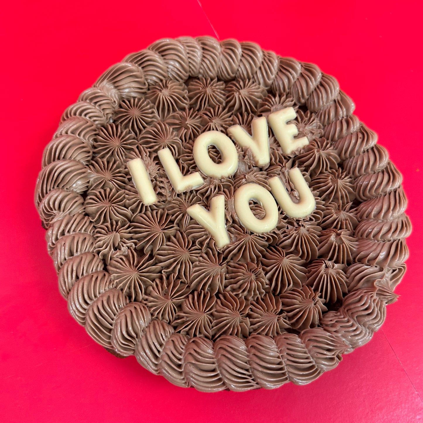 Cookie pie loaded cake with custom text