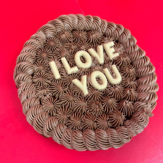 Cookie pie loaded cake with custom text