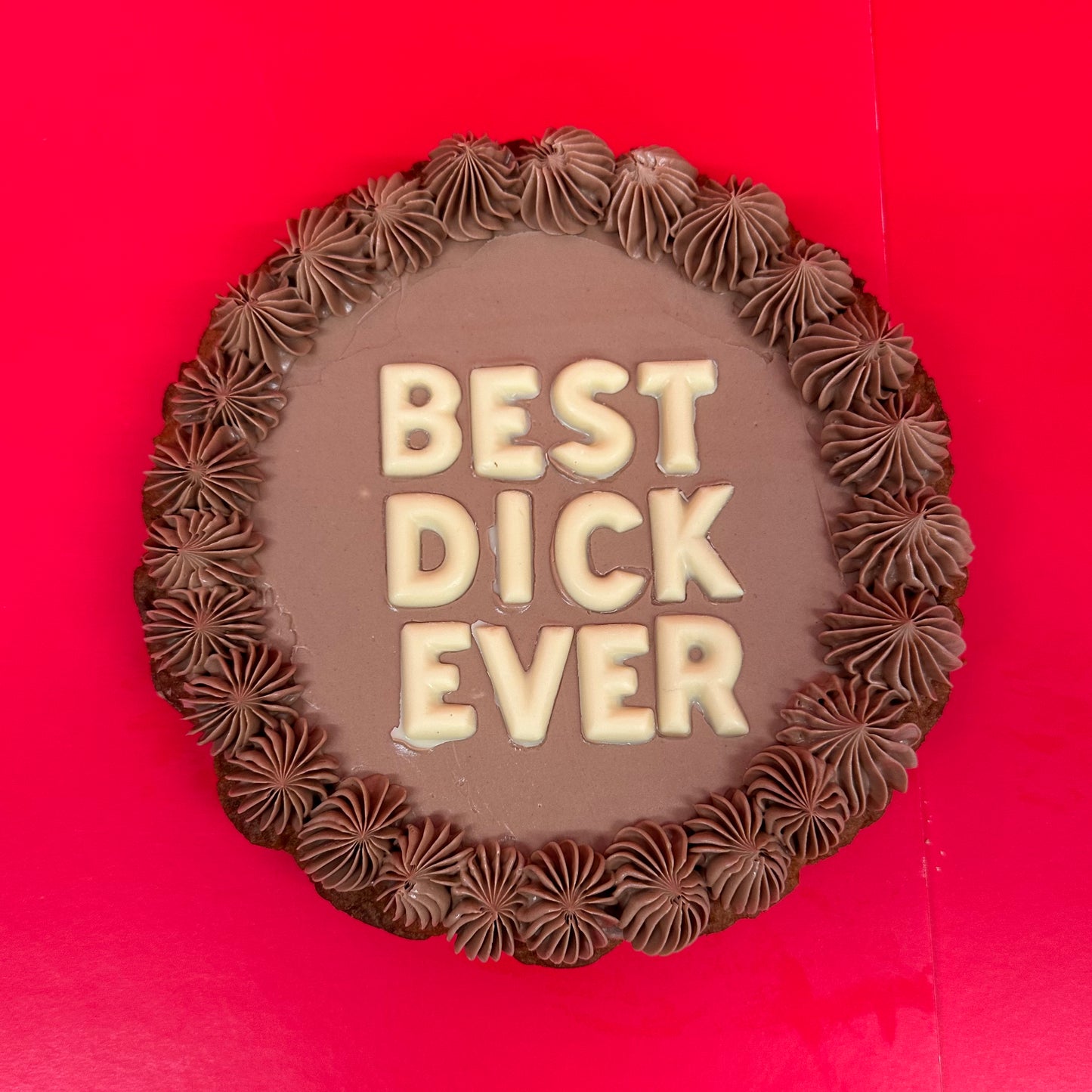 Cookie pie cake with custom text