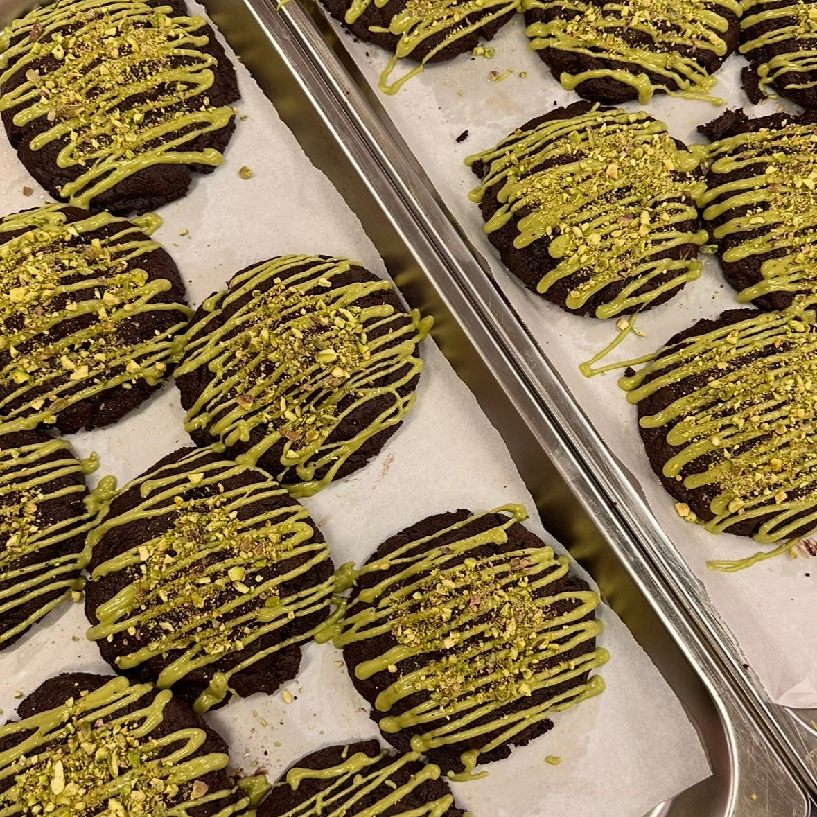 Triple Chocolate Pistachio NYC chunky cookies (6 PACK)