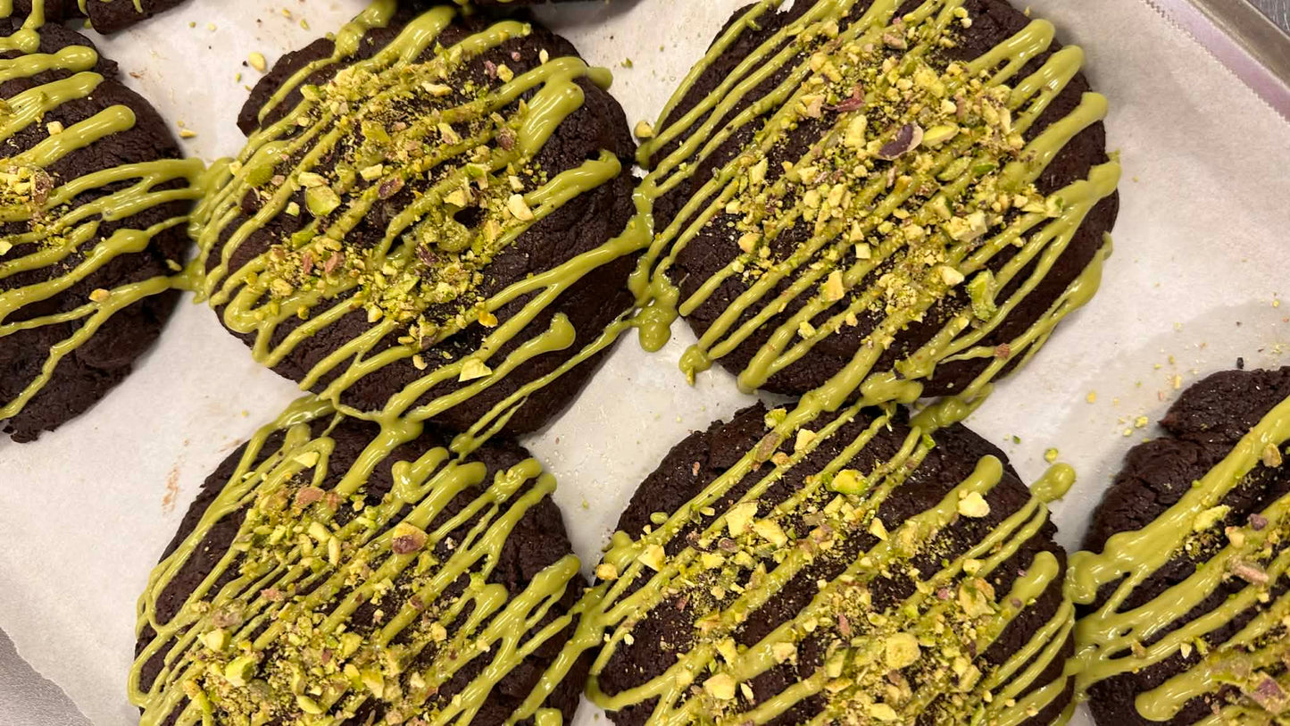Triple Chocolate Pistachio NYC chunky cookies (6 PACK)